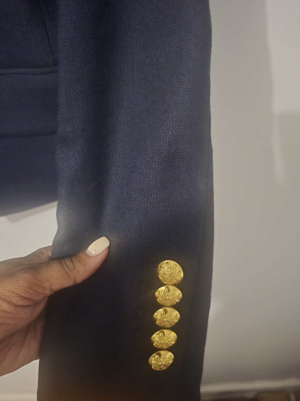 Veronica Beard Navy Hosanna Dickey One Button Blazer - Picture 6 of 7